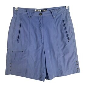 Jamie Sadock Women's Periwinkle Blue Golf Shorts Size 8 Zipper Pockets